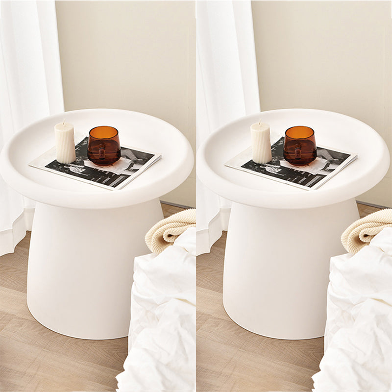 Modern Plastic Nightstand Bedroom Small Accent Table Nightstand without Storage