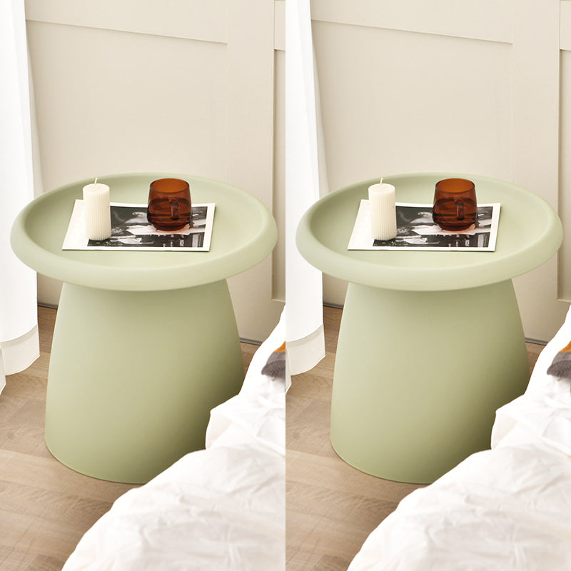 Modern Plastic Nightstand Bedroom Small Accent Table Nightstand without Storage