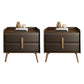 Solid Wood Bedside Cabinet Modern Bed Nightstand with 2 Drawers