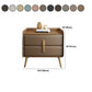 Solid Wood Bedside Cabinet Modern Bed Nightstand with 2 Drawers