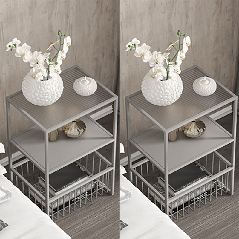 Comobilismo industriale in vetro da comodino da comodino per camera da letto