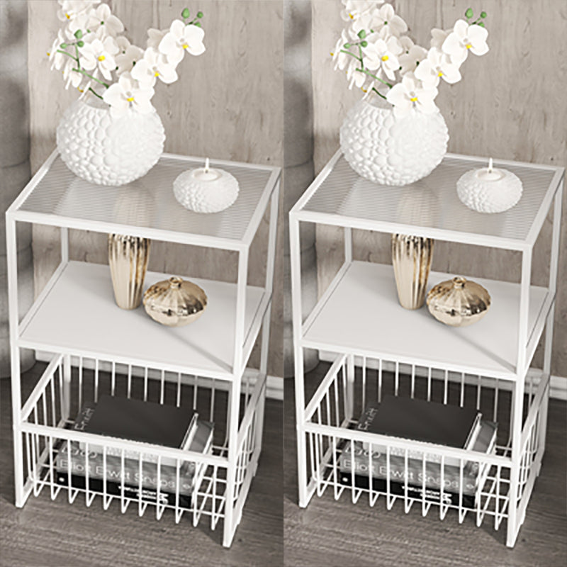 Comobilismo industriale in vetro da comodino da comodino per camera da letto