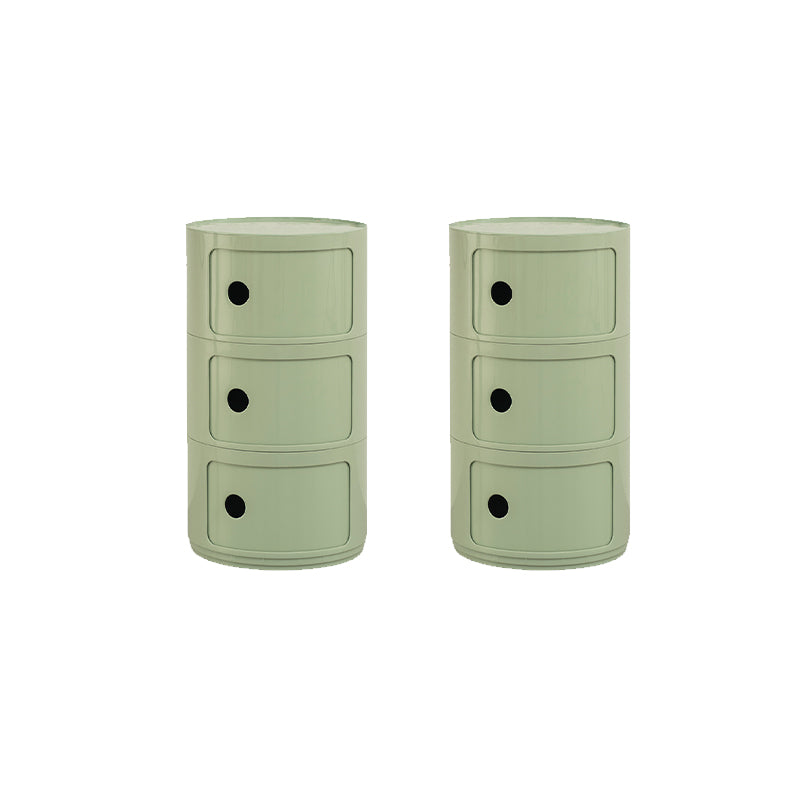 Mesa de noche de plástico derecha del gabinete de cama moderno para el dormitorio