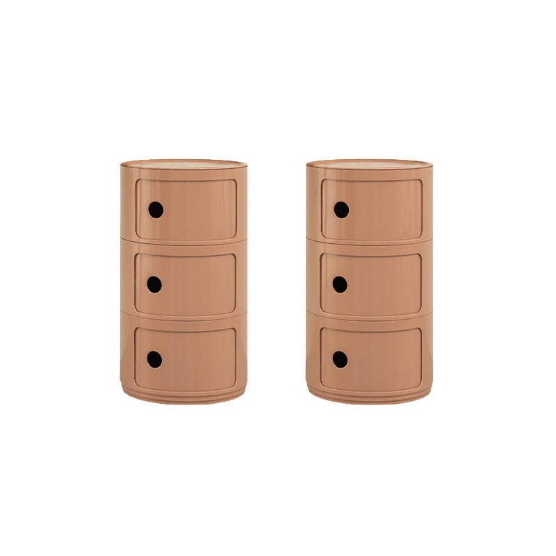 Mesa de noche de plástico derecha del gabinete de cama moderno para el dormitorio