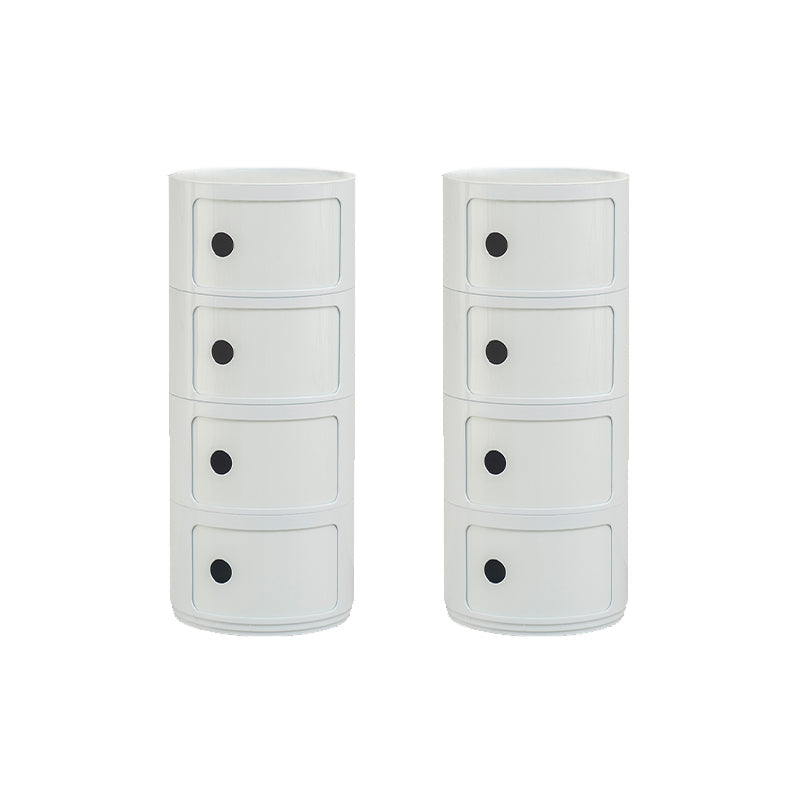 Mesa de noche de plástico derecha del gabinete de cama moderno para el dormitorio