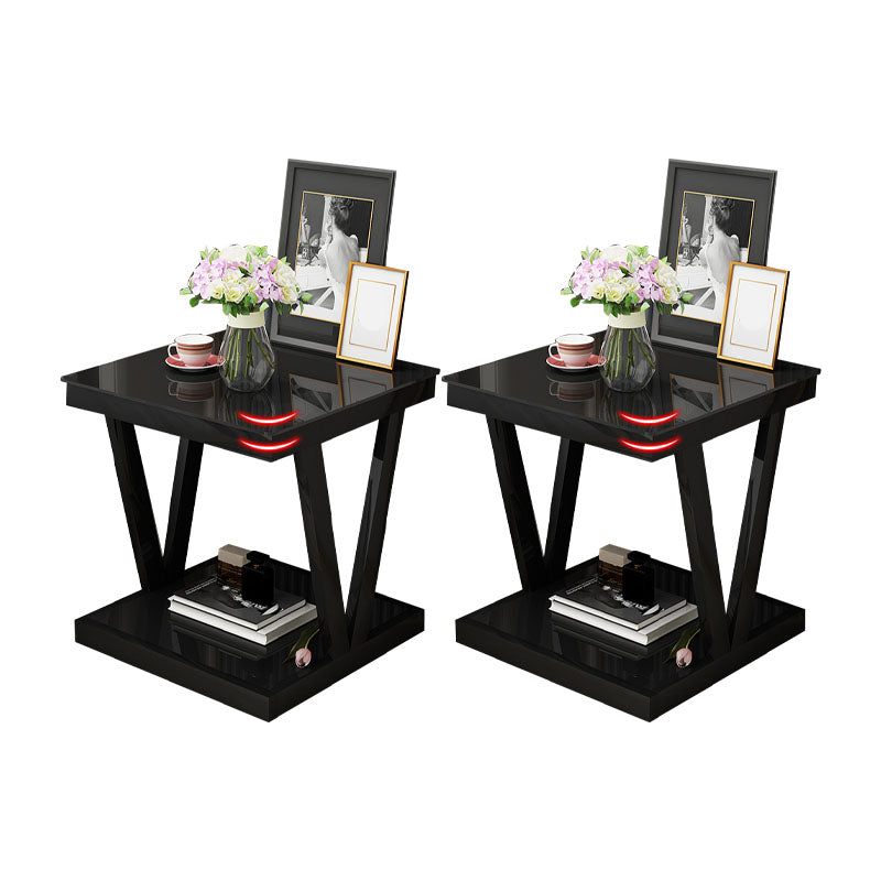 Modern Open opbergkast Kast Glazen bovenste nachttafel met plank