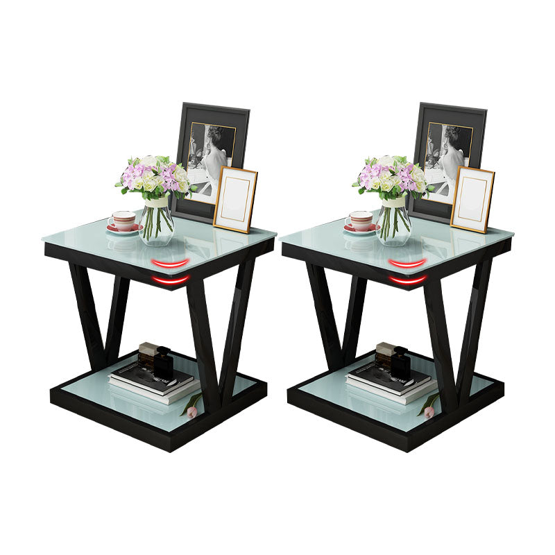 Modern Open opbergkast Kast Glazen bovenste nachttafel met plank