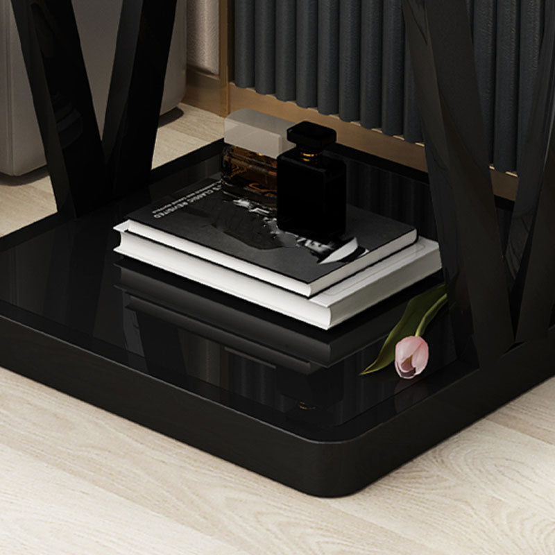 Modern Open opbergkast Kast Glazen bovenste nachttafel met plank