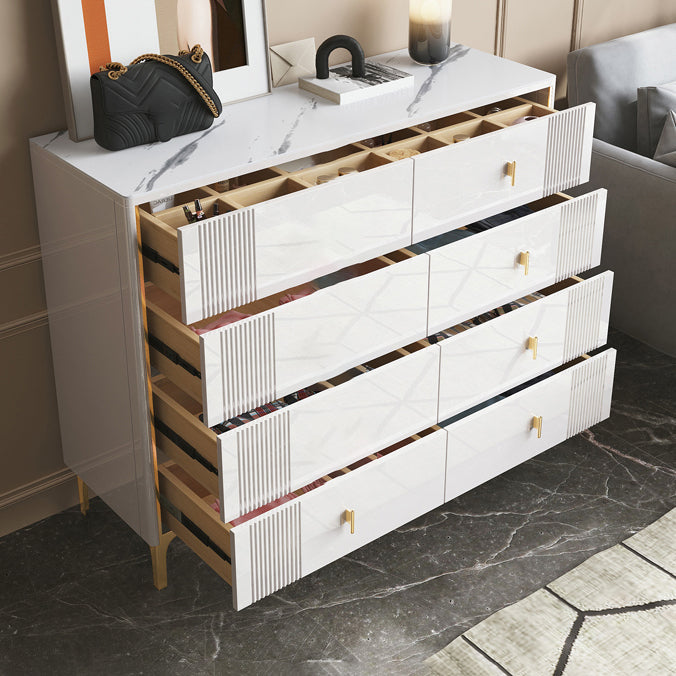 Glam Stone Bedroom Chest Horizontal Storage Chest with Drawers Clearhalo 'Bedroom Furniture' 'Dressers & Chests' 'dressers_chests' 'furn' 'furn_dressers_chests' 'Furniture' 6213488