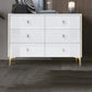 Glam Stone Bedroom Chest Horizontal Storage Chest with Drawers 47"L x 16"W x 32"H White Clearhalo 'Bedroom Furniture' 'Dressers & Chests' 'dressers_chests' 'furn' 'furn_dressers_chests' 'Furniture' 6213492