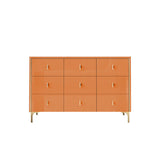 Glam Stone Bedroom Chest Horizontal Storage Chest with Drawers