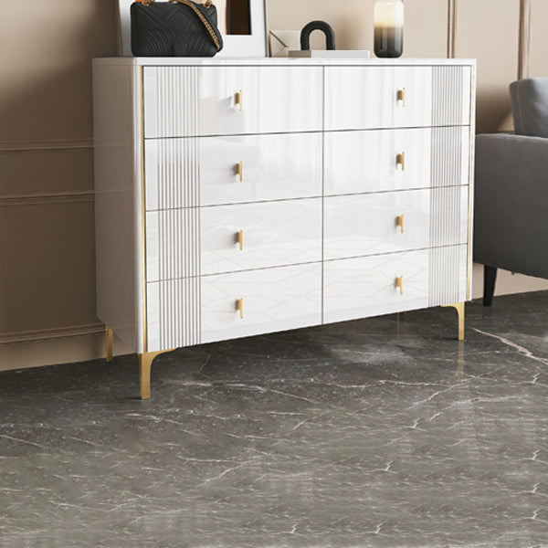 Glam Stone Bedroom Chest Horizontal Storage Chest with Drawers 47"L x 16"W x 37"H White Clearhalo 'Bedroom Furniture' 'Dressers & Chests' 'dressers_chests' 'furn' 'furn_dressers_chests' 'Furniture' 6213495
