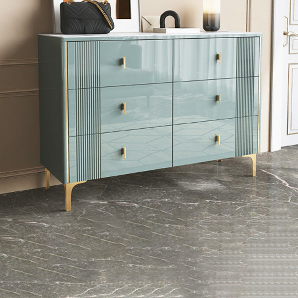 Glam Stone Bedroom Chest Horizontal Storage Chest with Drawers 47"L x 16"W x 32"H Green Clearhalo 'Bedroom Furniture' 'Dressers & Chests' 'dressers_chests' 'furn' 'furn_dressers_chests' 'Furniture' 6213503