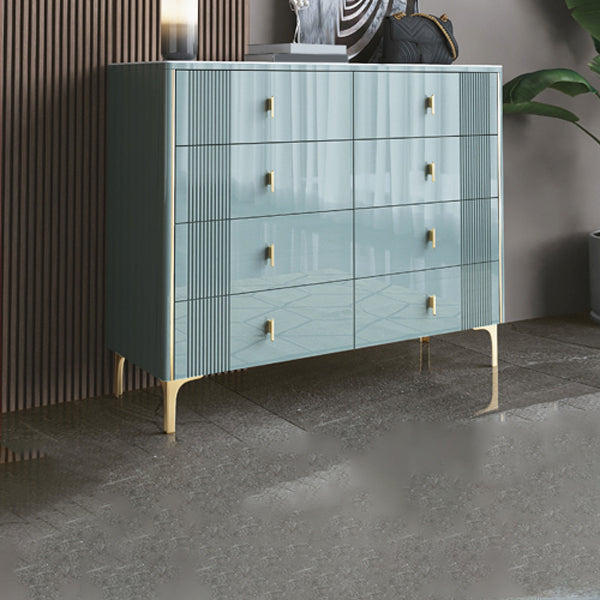 Glam Stone Bedroom Chest Horizontal Storage Chest with Drawers 47"L x 16"W x 37"H Green Clearhalo 'Bedroom Furniture' 'Dressers & Chests' 'dressers_chests' 'furn' 'furn_dressers_chests' 'Furniture' 6213504