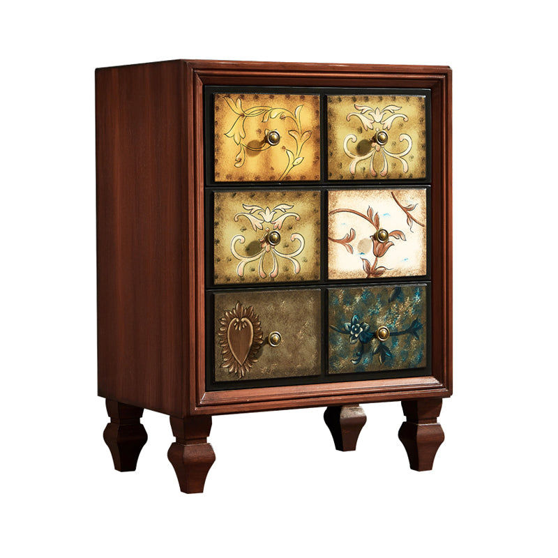 アメリカの伝統的な木製収納チェスト ホーム横型チェスト 引き出し付き