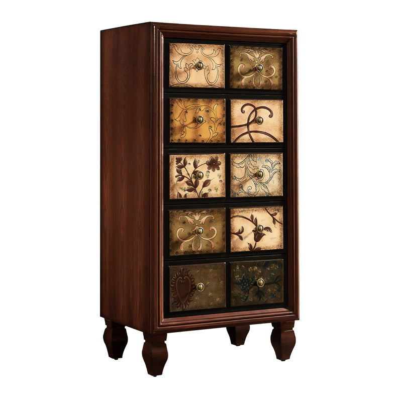 アメリカの伝統的な木製収納チェスト ホーム横型チェスト 引き出し付き