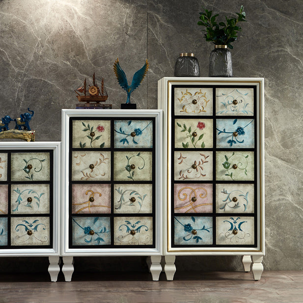 アメリカの伝統的な木製収納チェスト ホーム横型チェスト 引き出し付き