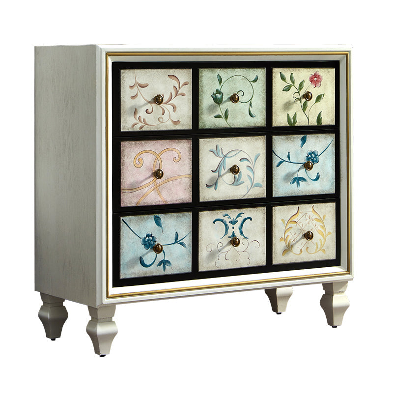 アメリカの伝統的な木製収納チェスト ホーム横型チェスト 引き出し付き