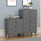 Cómoda de almacenamiento vertical de madera de ingeniería Glam, cómoda para dormitorio con cajones
