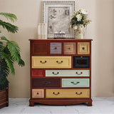 Nautical Contemporary Bedroom Storage Chest Wooden Chest with Drawers