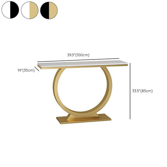 Glam Console Accent Table Antique Finish Sofa Console Table with Shelf