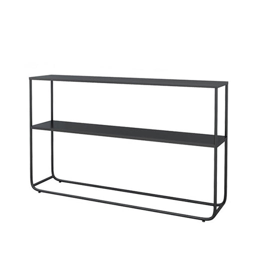 Contemporary Sofa Console Table Antique Finish Console Accent Table in Metal