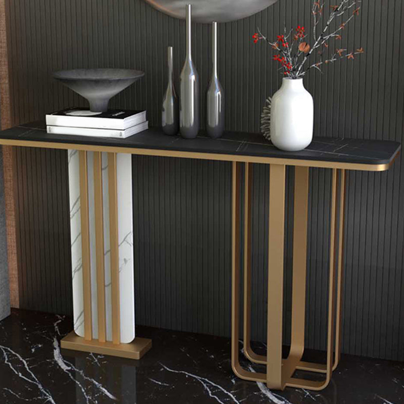 Contemporary Console Accent Table Antique Finish Sofa Console Table Clearhalo 'Console Tables' 'console_tables' 'Entry & Mudroom Furniture' 'furn' 'furn_console_tables' 'Furniture' 6213876