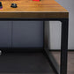 Home Solid Wood Rectangular Escritura de escritorio industrial de juegos industriales