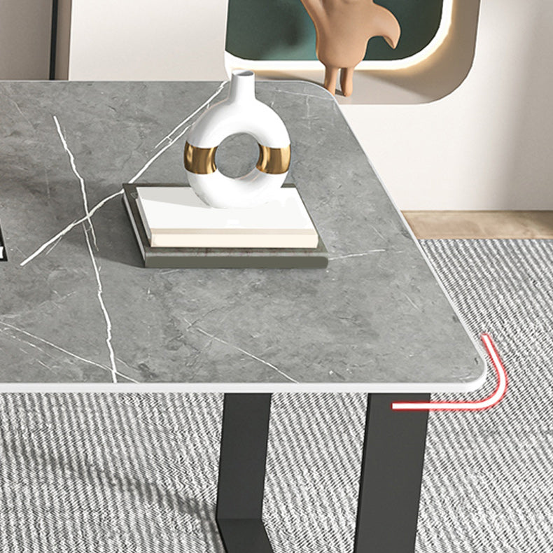 Moderne gesinterde stenen schrijftafel gratis vorm kantoor werkbureau