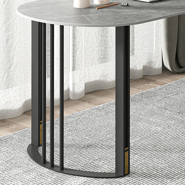 Moderne gesinterde stenen schrijftafel gratis vorm kantoor werkbureau