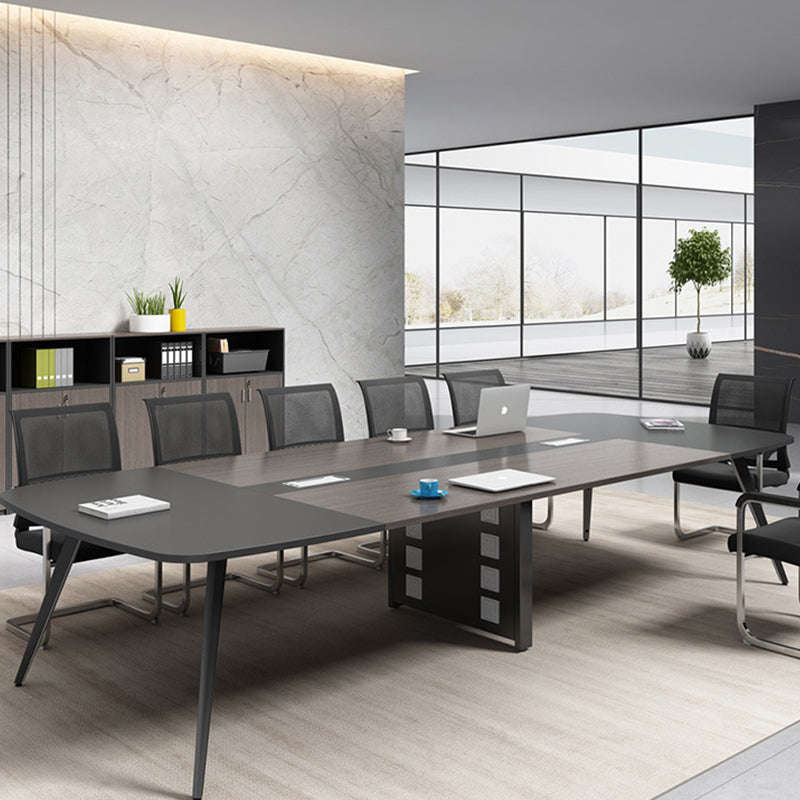 Bureau de bureau en bois courbe épisser du bureau d'écriture artificiel Parsons en bois artificiel