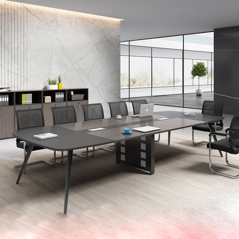 Bureau de bureau en bois courbe épisser du bureau d'écriture artificiel Parsons en bois artificiel