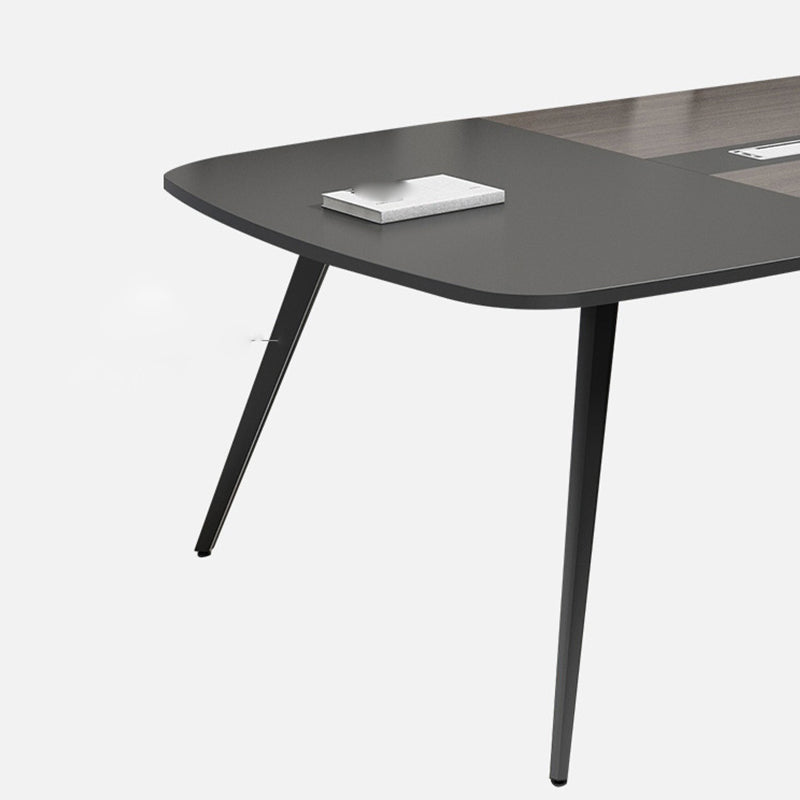 Bureau de bureau en bois courbe épisser du bureau d'écriture artificiel Parsons en bois artificiel