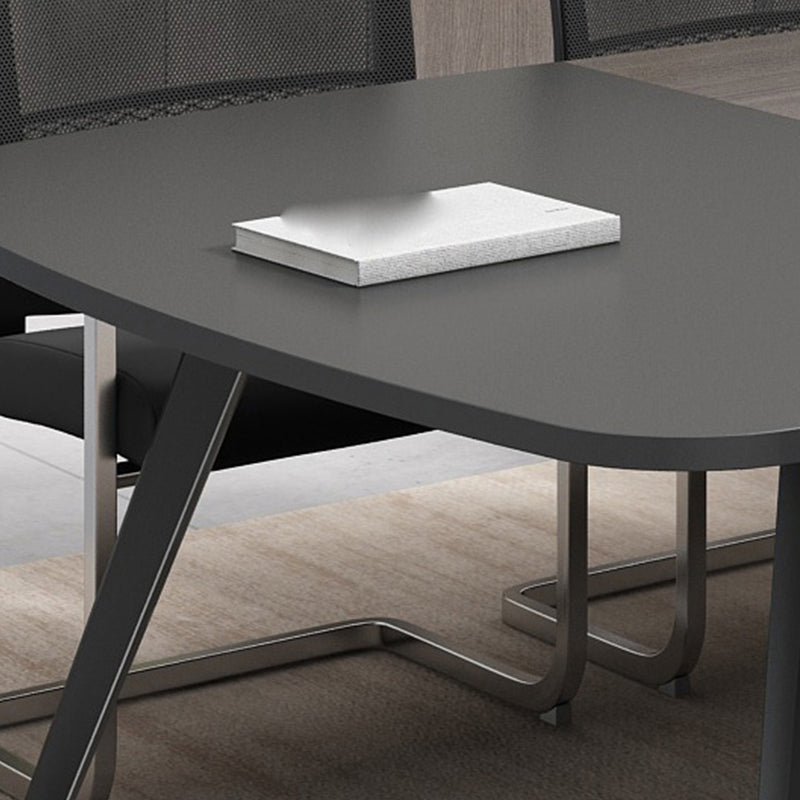 Bureau de bureau en bois courbe épisser du bureau d'écriture artificiel Parsons en bois artificiel