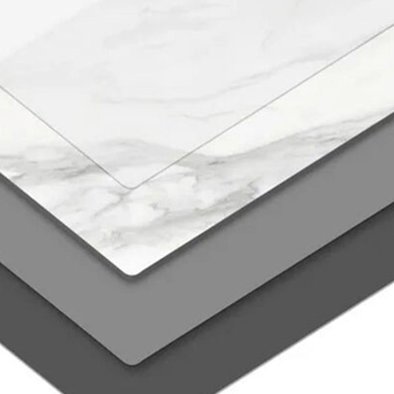 Scrivania industriale di scrittura di marmo home office con gambe in slitta in metallo