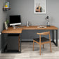 Bureau de bureau en L industriel Bureau en métal Bureau d'écriture avec des jambes en métal