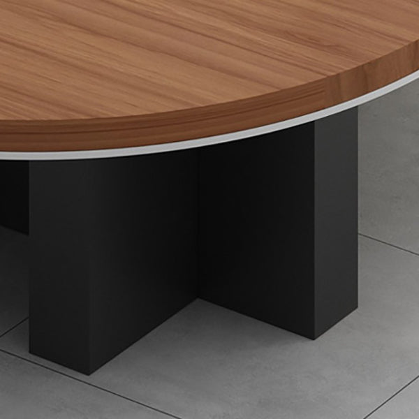 Modern Wood Computer Desk Brown Writing Desk with Hutch for Office Clearhalo 'furn' 'furn_office_desk' 'Furniture' 'Office Desks' 'Office Furniture' 'office_desk' 6214292