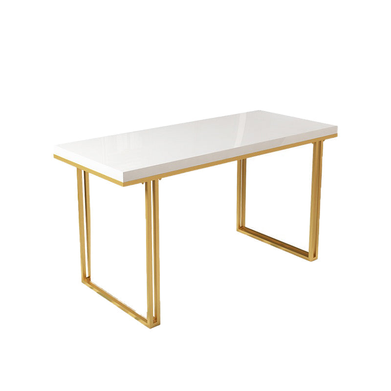 Modern Rectangle Office Desk Wooden Writing Table with Sled Base White Clearhalo 'furn' 'furn_office_desk' 'Furniture' 'Office Desks' 'Office Furniture' 'office_desk' 6214318