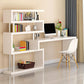 Contemporary White Credenza Desk Wood Pedestal Credenza Desk for Office