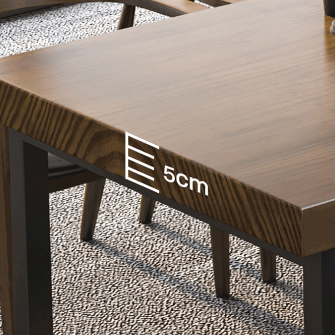 Industrial Office Desk Rectangular Brown Solid Wood Writing Desk Clearhalo 'furn' 'furn_office_desk' 'Furniture' 'Office Desks' 'Office Furniture' 'office_desk' 6214367