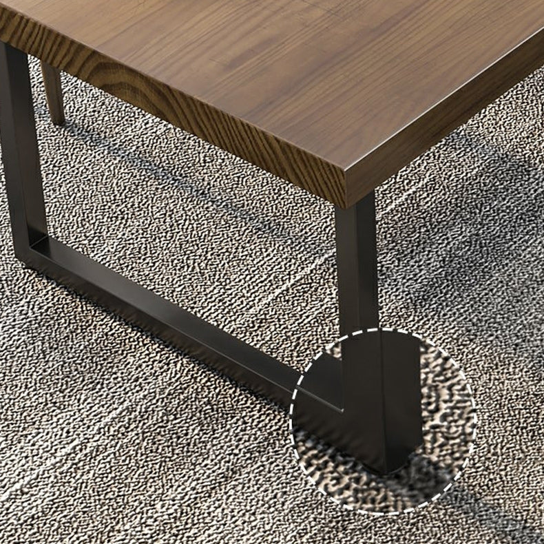 Industrial Office Desk Rectangular Brown Solid Wood Writing Desk Clearhalo 'furn' 'furn_office_desk' 'Furniture' 'Office Desks' 'Office Furniture' 'office_desk' 6214370