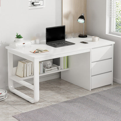 Bureau d'écriture rectangulaire industriel 3 dessins bureau de bureau en bois