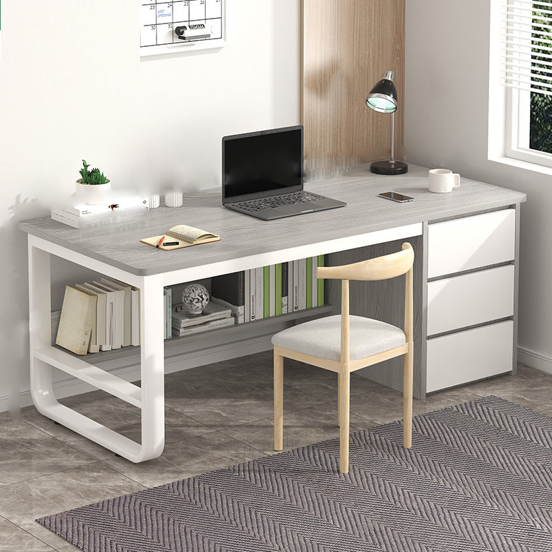 Bureau d'écriture rectangulaire industriel 3 dessins bureau de bureau en bois