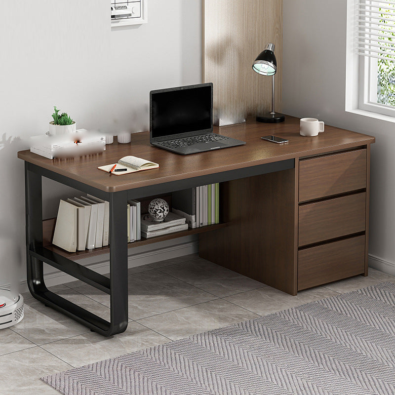 Bureau d'écriture rectangulaire industriel 3 dessins bureau de bureau en bois