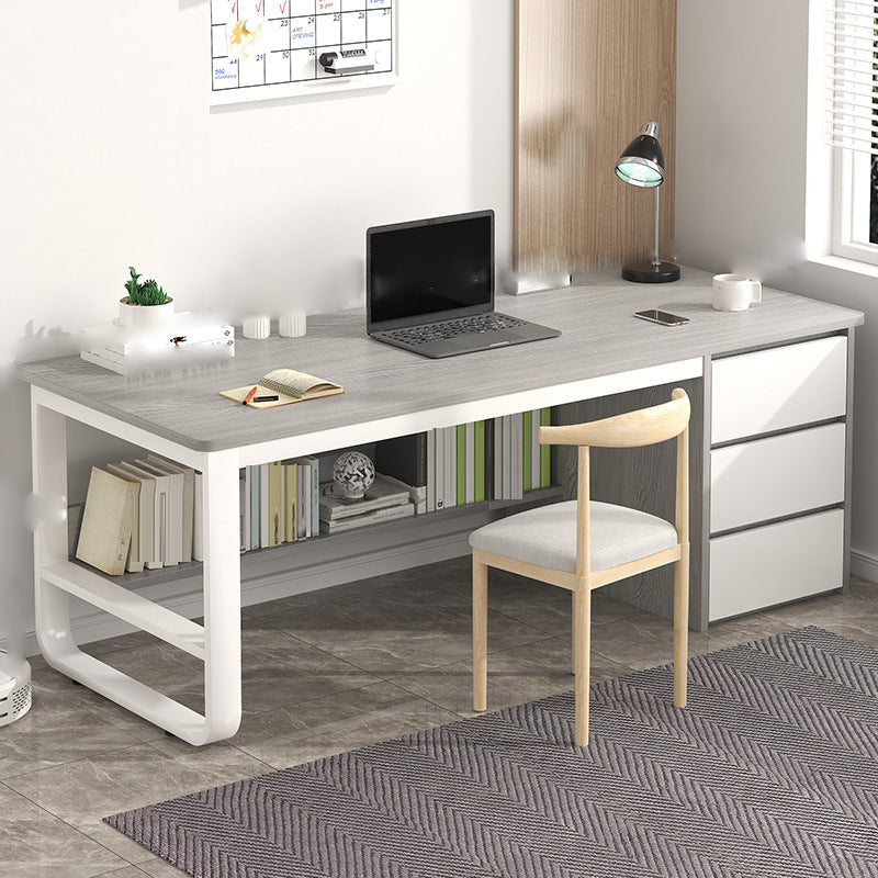 Bureau d'écriture rectangulaire industriel 3 dessins bureau de bureau en bois