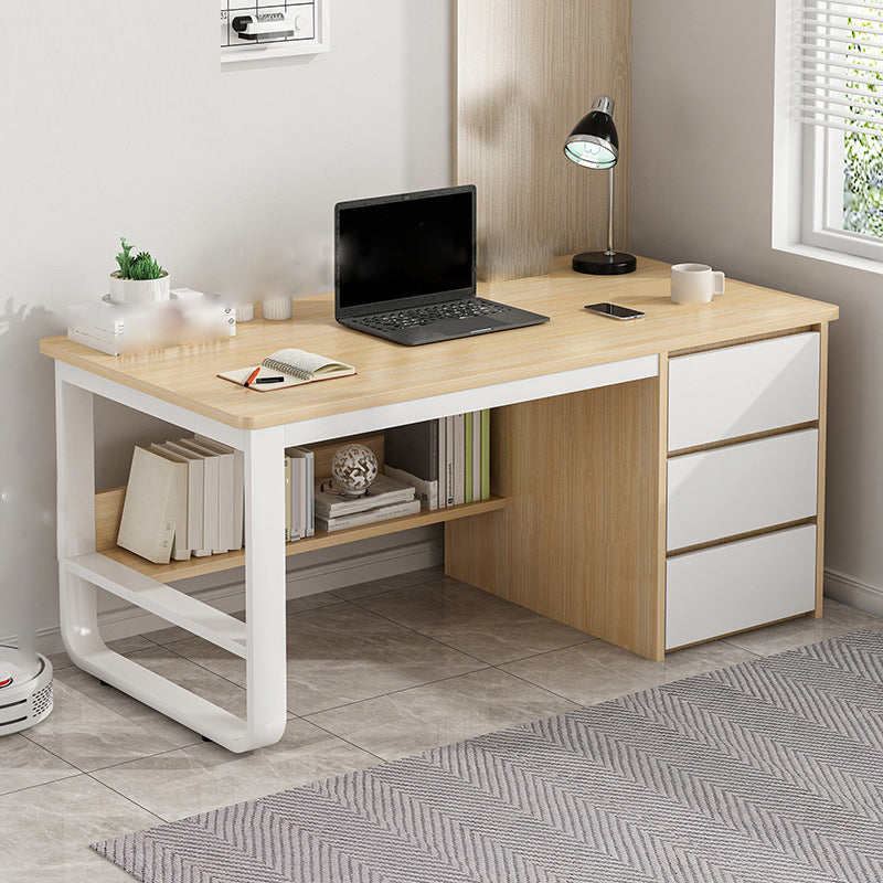 Bureau d'écriture rectangulaire industriel 3 dessins bureau de bureau en bois