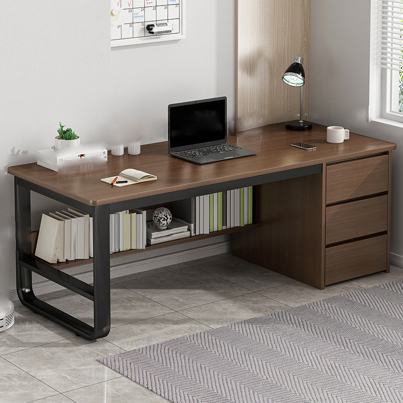 Bureau d'écriture rectangulaire industriel 3 dessins bureau de bureau en bois