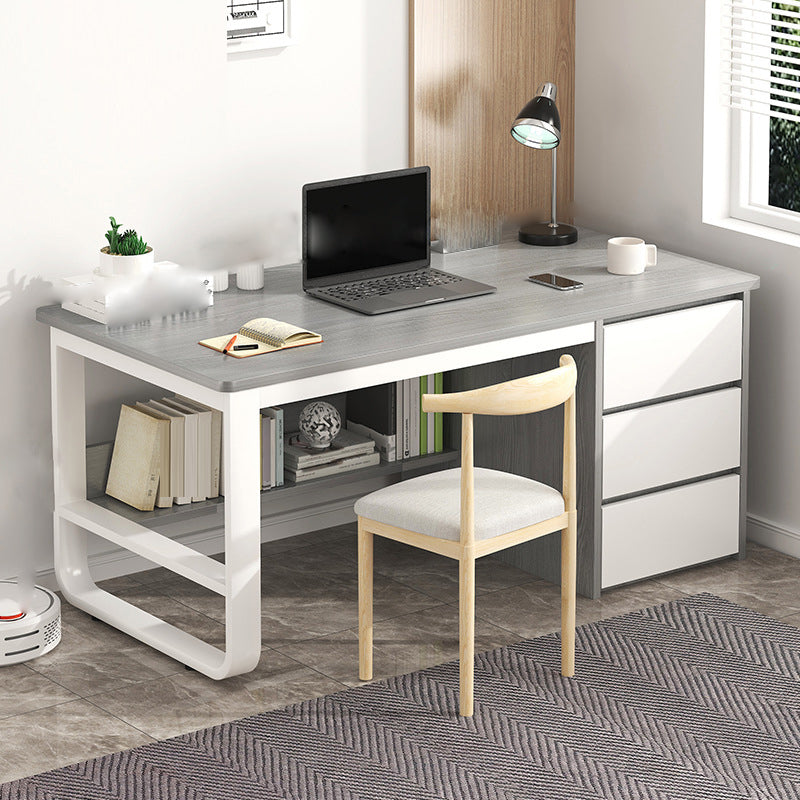 Bureau d'écriture rectangulaire industriel 3 dessins bureau de bureau en bois