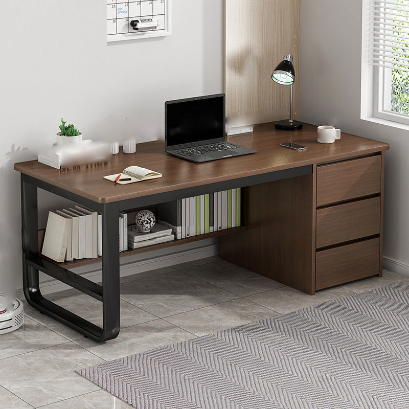 Bureau d'écriture rectangulaire industriel 3 dessins bureau de bureau en bois