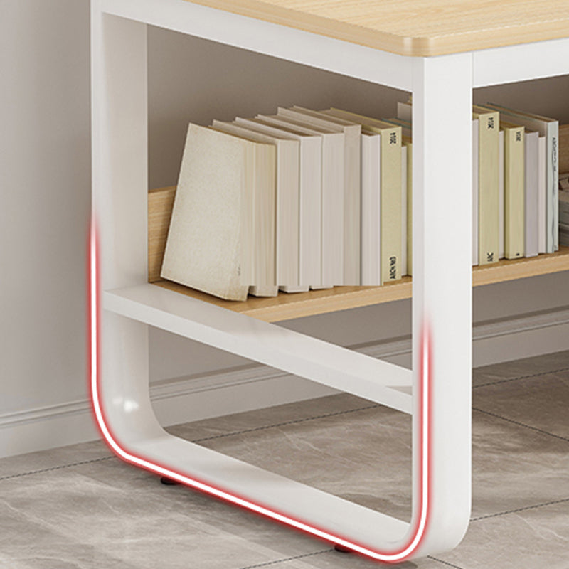 Bureau d'écriture rectangulaire industriel 3 dessins bureau de bureau en bois